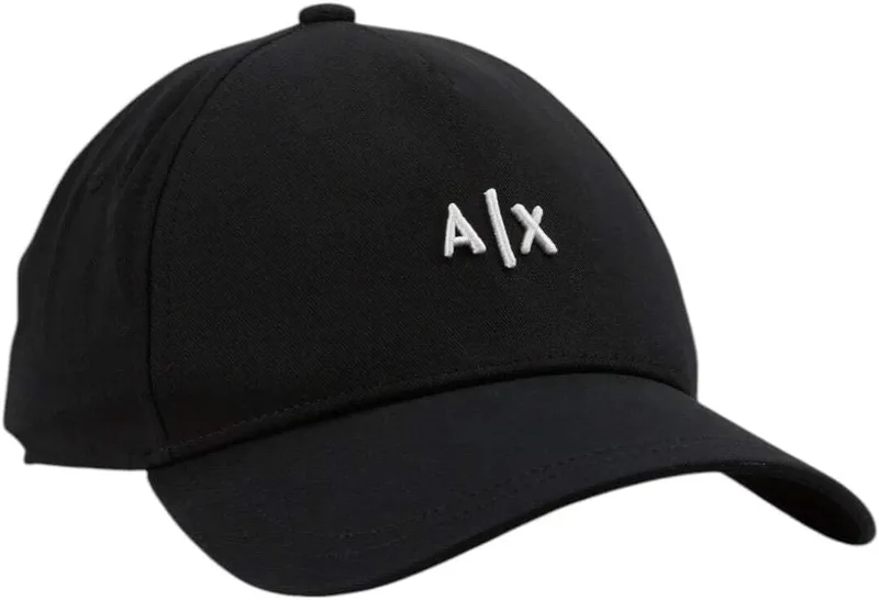 Boné de basebol clássico com logótipo pequeno bordado Armani Exchange para homem