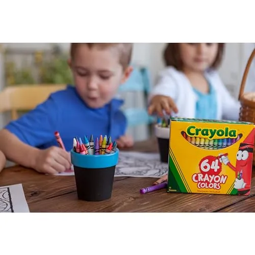 CRAYOLA ▫️ Lápis de cor para crianças, embalagem de 64 lápis, não tóxicos, para a escola e para o lazer, adequados para crianças a partir dos 3 anos, 52-6448 5