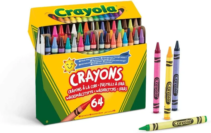 CRAYOLA ▫️ Lápis de cor para crianças, embalagem de 64 lápis, não tóxicos, para a escola e para o lazer, adequados para crianças a partir dos 3 anos, 52-6448