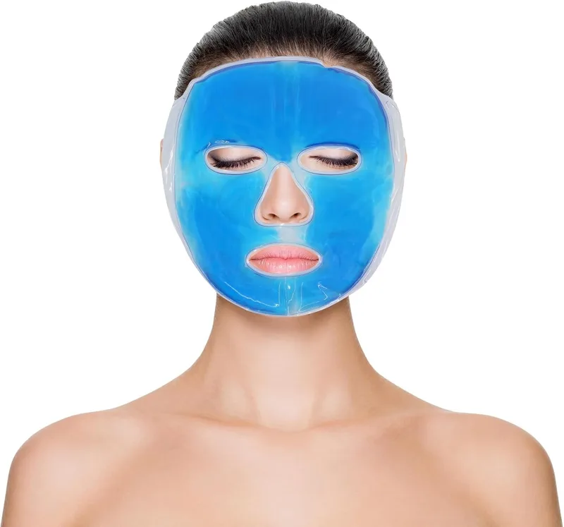 Sun & Sia ▫️ Máscara facial reutilizável de gel quente ou frio - Máscara de relaxamento Terapia de calor ou frio - Bolsa comprimida contra enxaquecas, efeito relaxante, promove a circulação sanguínea