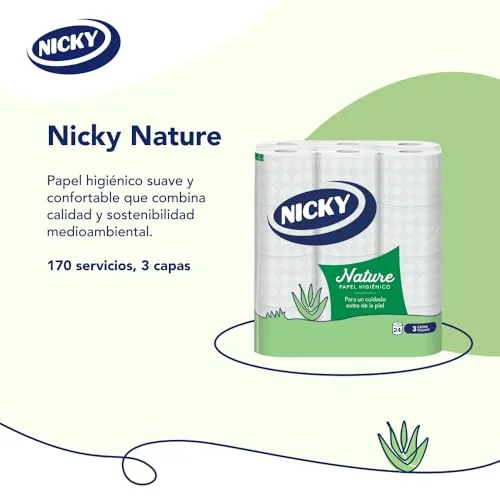 Nicky ▫️ Nature, 72 rolos de papel higiénico, 3 camadas 2