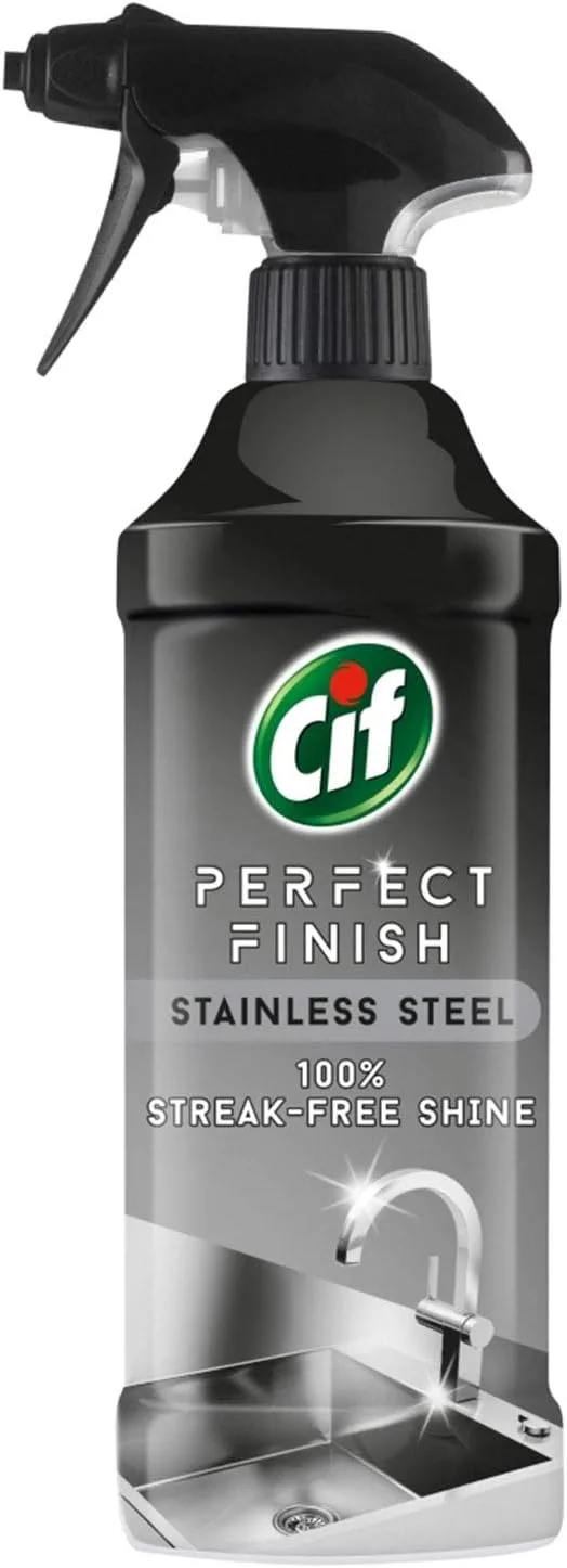 Cif ▫️ Spray de limpeza específico para aço inoxidável, 435 ml