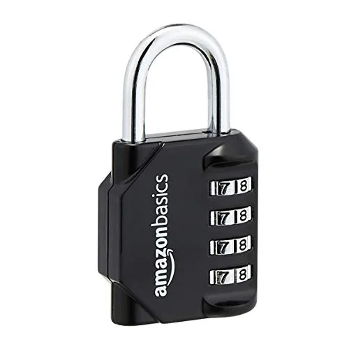 Amazon Basics ▫️ AB-PL111 - Cadeado com fechadura de combinação, preto (pacote de 2 unidades) 4