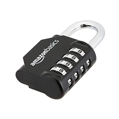 Amazon Basics ▫️ AB-PL111 - Cadeado com fechadura de combinação, preto (pacote de 2 unidades) 6