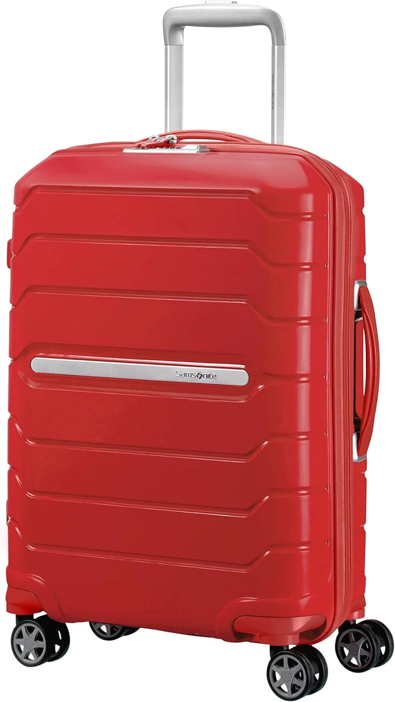 Samsonite ▫️ Flux - Spinner S, Bagagem de mão expansível, 55 cm, 37/44 L, Vermelho (Red)