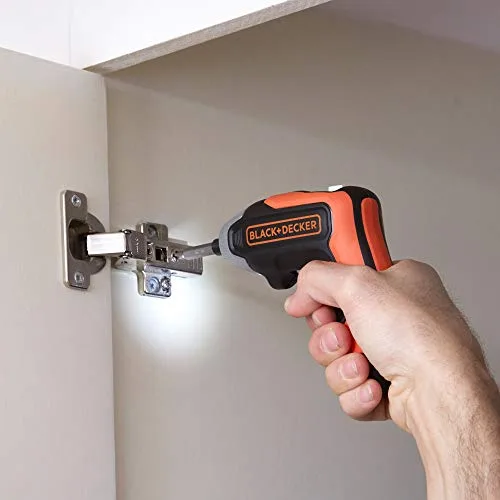 Black+Decker ▫️ BCF611CK-QW - Aparafusadora a bateria de 3,6 V (1,5 Ah) de lítio, 5,5 Nm, com carregamento rápido 4