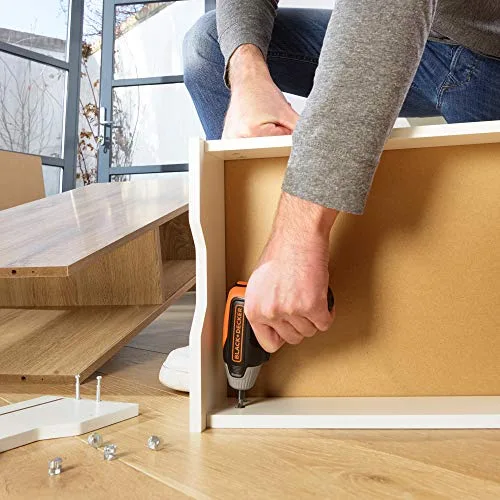 Black+Decker ▫️ BCF611CK-QW - Aparafusadora a bateria de 3,6 V (1,5 Ah) de lítio, 5,5 Nm, com carregamento rápido 5