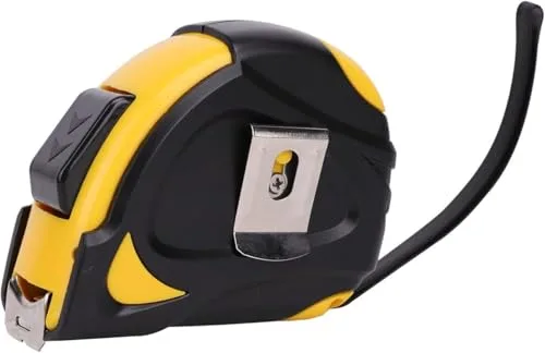 Amazon Basics ▫️ Fita métrica com fecho automático, escala métrica e em polegadas, precisão MID, 8 m (conjunto de 2), amarela 5