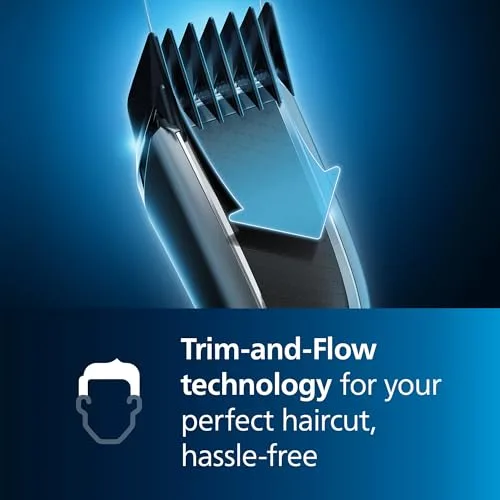 PHILIPS ▫️ Cortador de cabelo com lâminas de titânio, 3 pentes-guia, 28 ajustes de comprimento, 90 minutos de autonomia sem fio, inclui estojo de viagem, cor preta 4