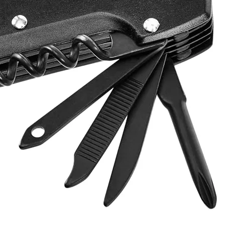 Amazon Basics ▫️ Canivete de bolso multifunções 15 em 1 com estojo, Preto 2