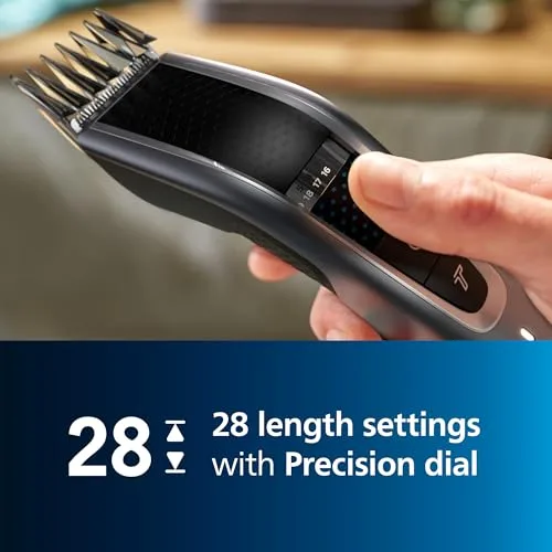 PHILIPS ▫️ Série 5000 Hc5630/15 - Cortador de cabelo, 28 configurações de comprimento para o estilo desejado, 90 minutos de utilização sem fio, inclui 3 pentes-guia e estojo 2