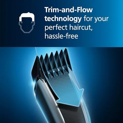 PHILIPS ▫️ Série 5000 Hc5630/15 - Cortador de cabelo, 28 configurações de comprimento para o estilo desejado, 90 minutos de utilização sem fio, inclui 3 pentes-guia e estojo 3