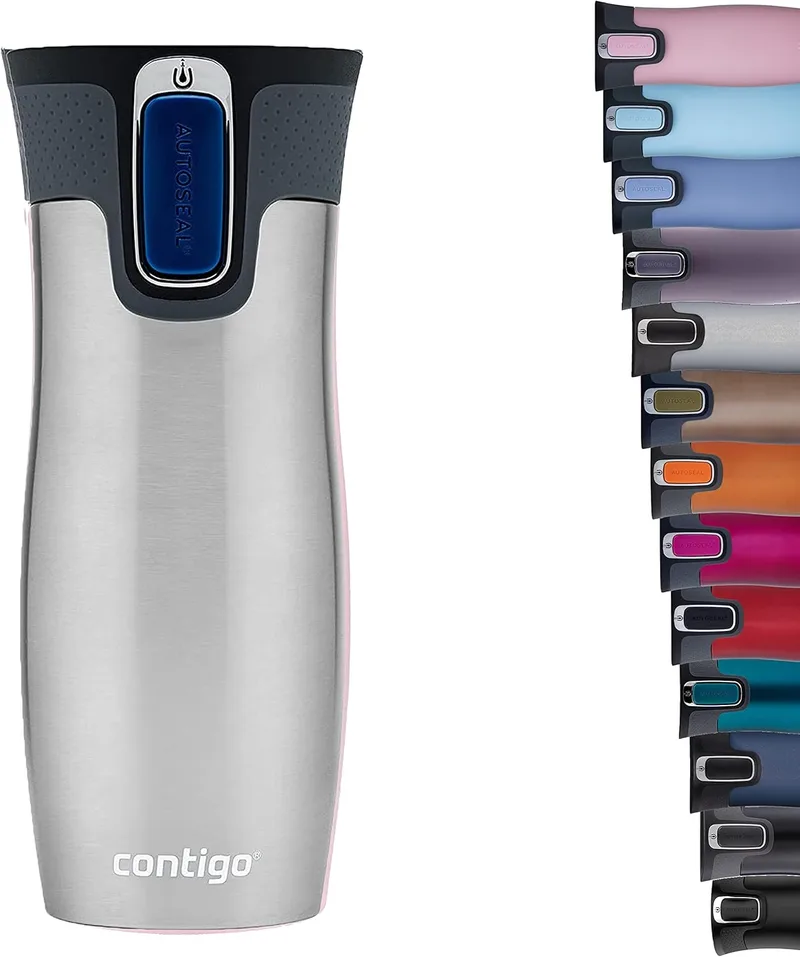 Contigo ▫️ Copo térmico West Loop Autoseal, copo isolante em aço inoxidável, termo para café, sem BPA, copo de viagem à prova de derrames com tampa de fácil limpeza, mantém o calor até 5 h, 470 ml