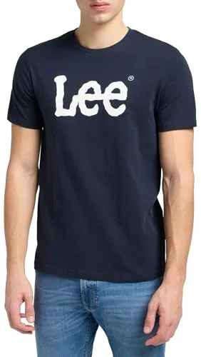 Lee ▫️ T-shirt de homem - Corte regular - Wobbly Logo Tee - Navy Drop 3