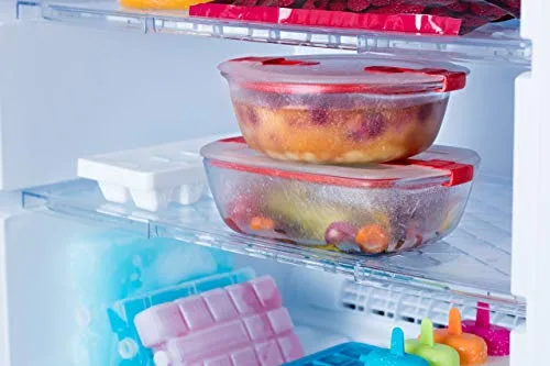 PYREX ▫️ Cook & Heat – Conjunto de 3 recipientes quadrados de vidro de 1 L com tampa hermética especial para micro-ondas – Caixas de conservação 6
