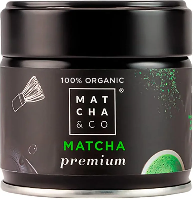Matcha & CO ▫️ Chá Matcha Premium 100% Biológico, Grau Premium Cerimonial, em Pó Biológico do Japão, 100% Natural, Chá Verde, 30 Gramas -