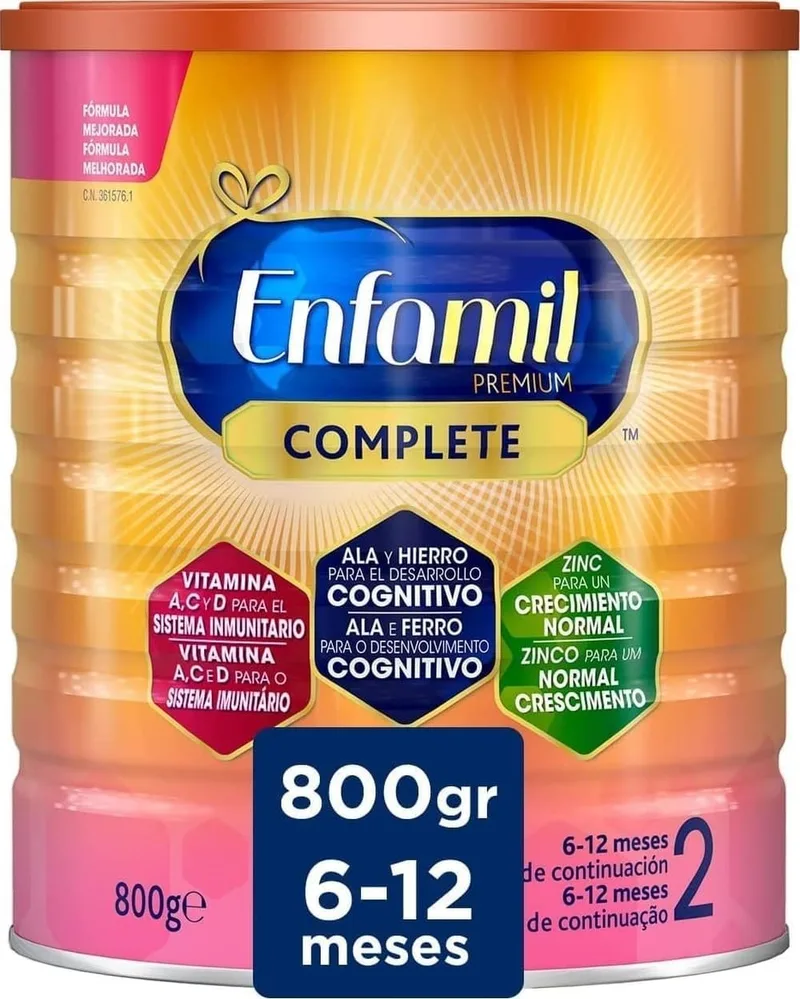 Enfamil ▫️ Premium Complete 2 - Leite de continuação para bebés dos 6 aos 12 meses - 800 g