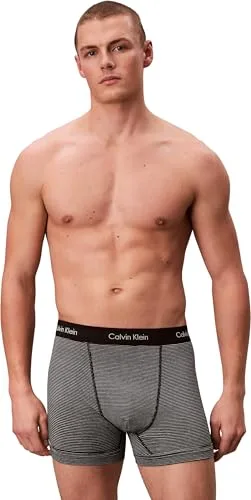 Calvin Klein ▫️ Cuecas boxer para homem, embalagem de 3 peças, Trunks, Roupa interior 3