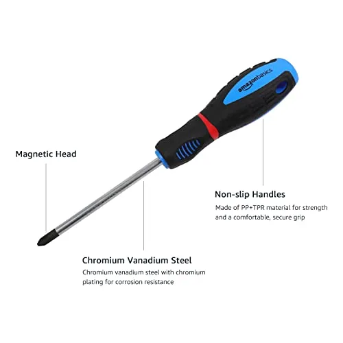 Amazon Basics ▫️ Conjunto de chaves de fendas : chaves de fenda de fenda, Phillips de precisão e Torx, preto, 58 unidades 5