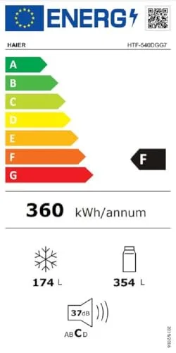 Haier ▫️ Cube 90 Series 3 HTF-540DGG7 - Frigorífico de 4 portas, função «Férias», compartimento para garrafas, motor inverter, gaveta «My Zone», gaveta «Humidity Zone», «Total No Frost», 90 cm, capacidade de 528 L, aço inoxidável 2