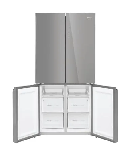 Haier ▫️ Cube 90 Series 3 HTF-540DGG7 - Frigorífico de 4 portas, função «Férias», compartimento para garrafas, motor inverter, gaveta «My Zone», gaveta «Humidity Zone», «Total No Frost», 90 cm, capacidade de 528 L, aço inoxidável 6