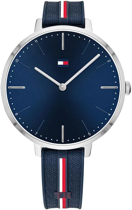 Tommy Hilfiger Relógio de Quartzo Analógico para Mulher com Bracelete de Silicone Azul Marinho - 1782154