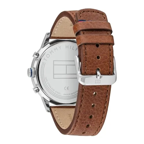 Tommy Hilfiger ▫️ Relógio analógico de quartzo multifunções para homem, com bracelete em aço inoxidável ou em pele 3