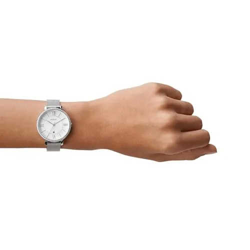Fossil ▫️ Relógio Jacqueline para mulher, movimento de quartzo de três ponteiros com bracelete em aço inoxidável 4