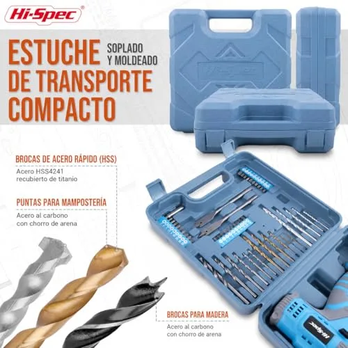 Hi-Spec ▫️ Berbequim-aparafusador sem fios de 12 V e 20 Nm para uso doméstico e em oficina, azul 4