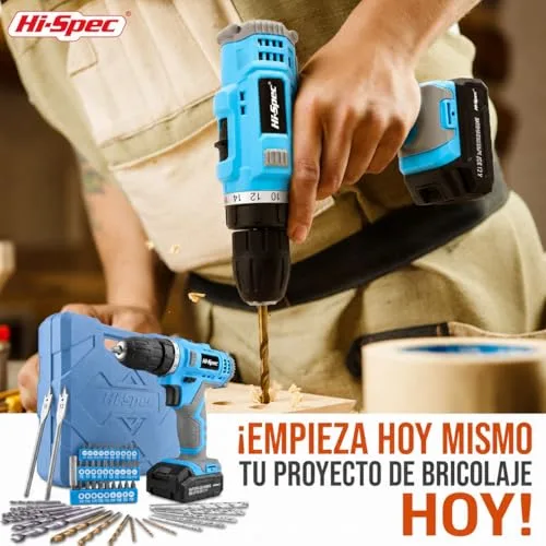 Hi-Spec ▫️ Berbequim-aparafusador sem fios de 12 V e 20 Nm para uso doméstico e em oficina, azul 5
