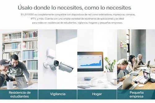 TP-Link ▫️ LS1005G - Switch Gigabit de 5 portas, Plug & Play, caixa em plástico 6