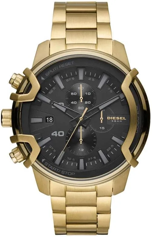Diesel ▫️ Relógio de marca para homem, movimento cronógrafo de quartzo com bracelete em aço inoxidável