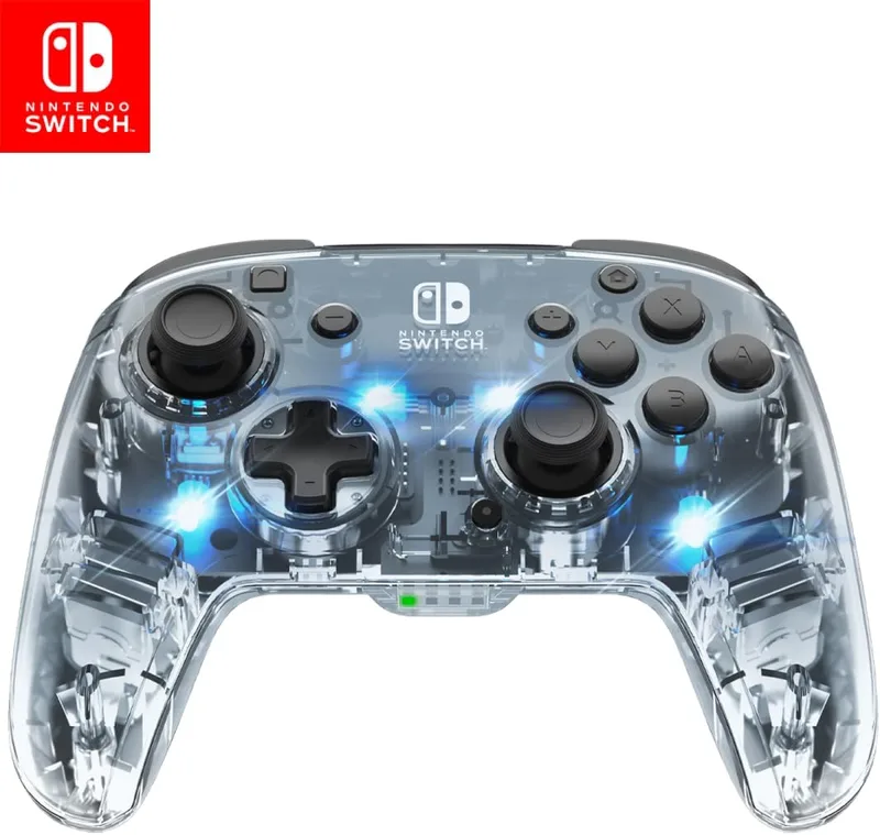PDP ▫️ Comando Nintendo Switch sem fios Afterglow Deluxe, Normal, Cinzento (Prismático)