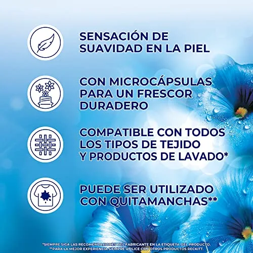 Flor ▫️ Amaciador de roupa concentrado, frescura superior original - Embalagem de 10, até 630 doses 3
