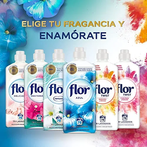 Flor ▫️ Amaciador de roupa concentrado, frescura superior original - Embalagem de 10, até 630 doses 6
