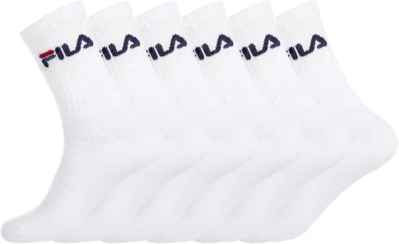 FILA ▫️ Meias para homem, em algodão, conjunto de 6, ajuste ideal e respiráveis