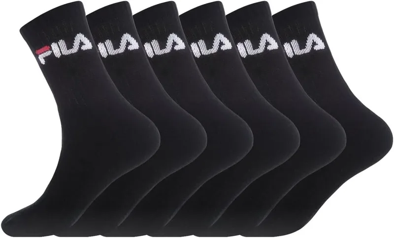 FILA ▫️ Meias para homem, em algodão, conjunto de 6, ajuste ideal e respiráveis
