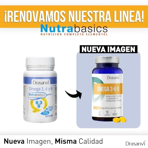 Drasanvi ▫️ Omega 3-6-9 Nutrabasics com óleo de onagra e de linhaça em 24 cápsulas 3