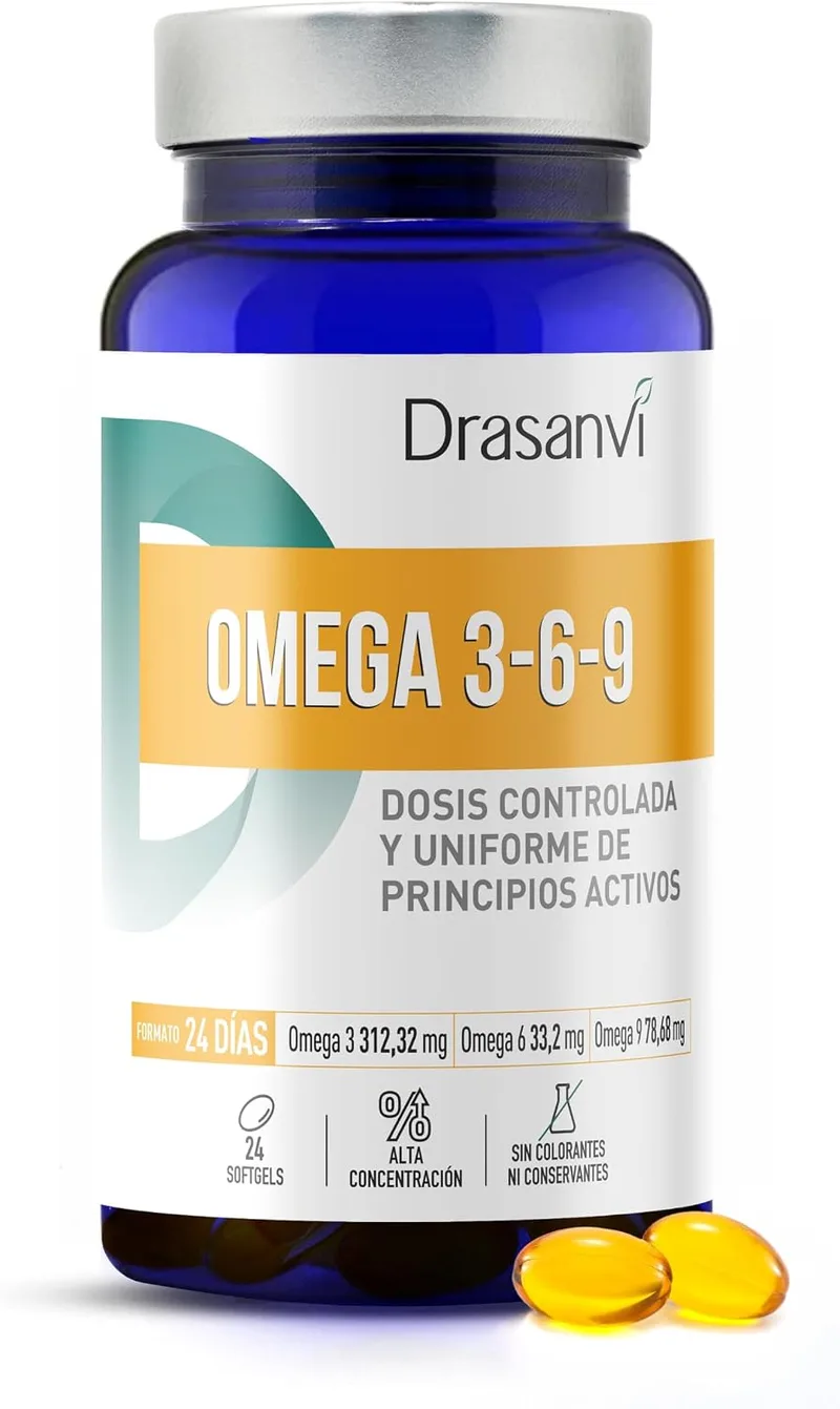Drasanvi ▫️ Omega 3-6-9 Nutrabasics com óleo de onagra e de linhaça em 24 cápsulas