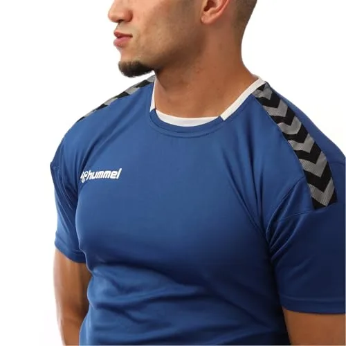 hummel ▫️ hmlAUTHENTIC Poly Jersey S/S Cor: True Blue_Tamanho: S 2