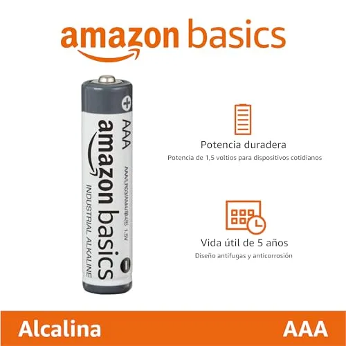Amazon Basics ▫️ Embalagem de 250 pilhas alcalinas industriais AAA, 1,5 volts, vida útil de 5 anos 2