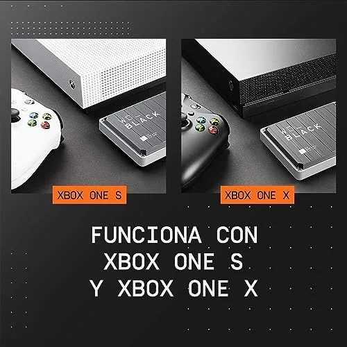 Western Digital ▫️ WD BLACK P10 5 TB Game Drive para Xbox One, para aceder à sua coleção de jogos da Xbox em qualquer lugar; a compra inclui 1 mês de subscrição do Xbox Game Pass Ultimate 5