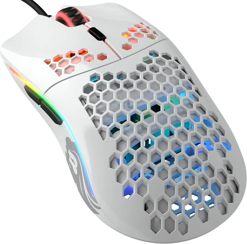 GLORIOUS ▫️ Modelo O – Rato de jogos superleve e pequeno com fio (branco)