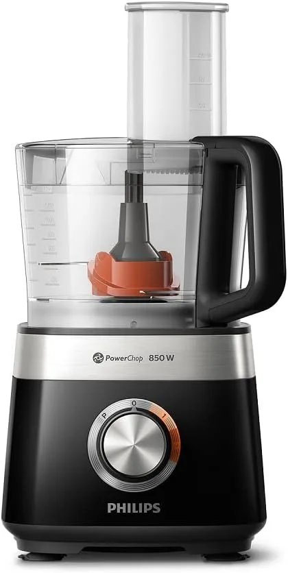 Philips ▫️ Processador de alimentos e liquidificador Compact - 850 W, 31 funções, jarro de 2,1 L, PowerChop, lâmina em aço inoxidável (HR7530/10)