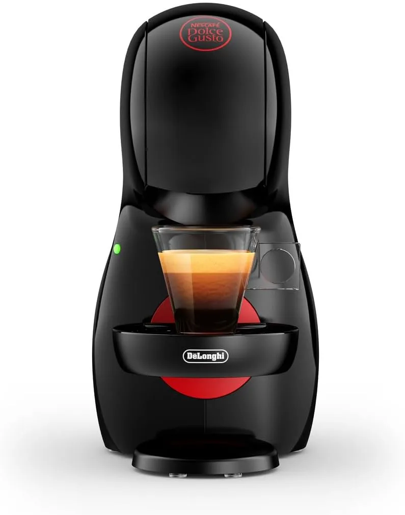 Nescafé Dolce Gusto ▫️ De'Longhi Piccolo XS EDG210.B, Máquina de café de cápsulas, design supercompacto, máquina manual para café e outras bebidas, 1500 W, preta