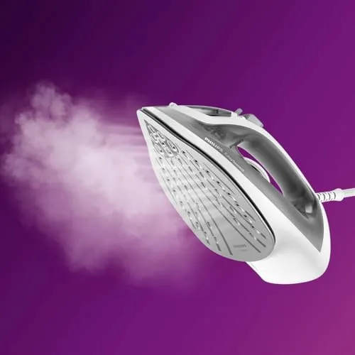 PHILIPS ▫️ Ferro a vapor EasySpeed, potência de 2000 W, jato de vapor de 100 g, depósito de água de 220 ml, base cerâmica resistente a riscos, sistema antigotejamento, controlo Calc-Clean (GC1751/80) 4