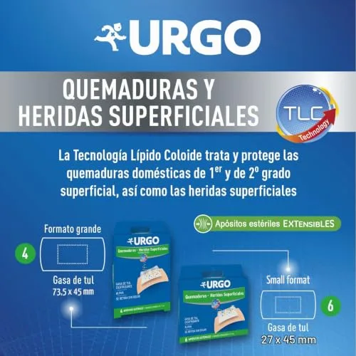 Urgo ▫️ Queimaduras e Feridas Superficiais - 4 pensos 5