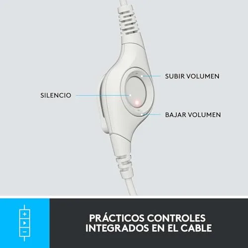 Logitech ▫️ Auscultadores com fio H390 para PC/portátil 4