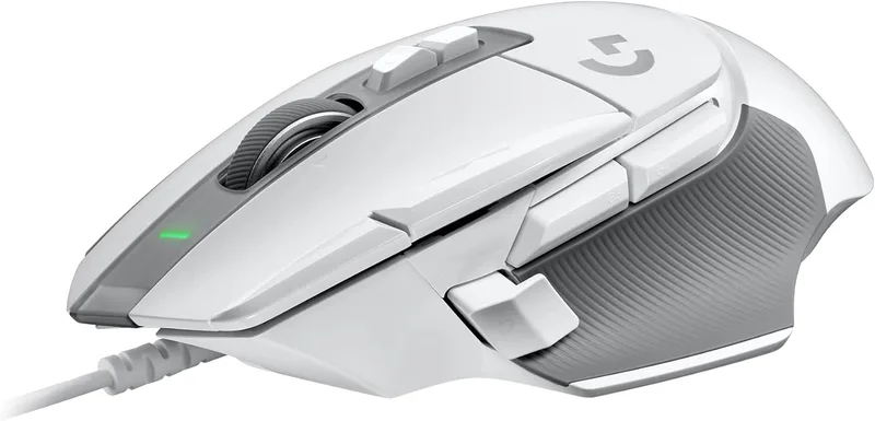 Logitech G ▫️ G502 X Rato com fios - LIGHTFORCE, Botões principais híbridos ótico-mecânicos, Captor de jogos Hero 25K, Compatível com PC - macOS/Windows - Branco