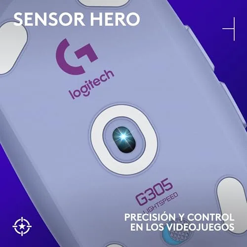 Logitech G ▫️ Rato de jogos sem fios G305 Lightspeed, Hero 12K, Lilás 2